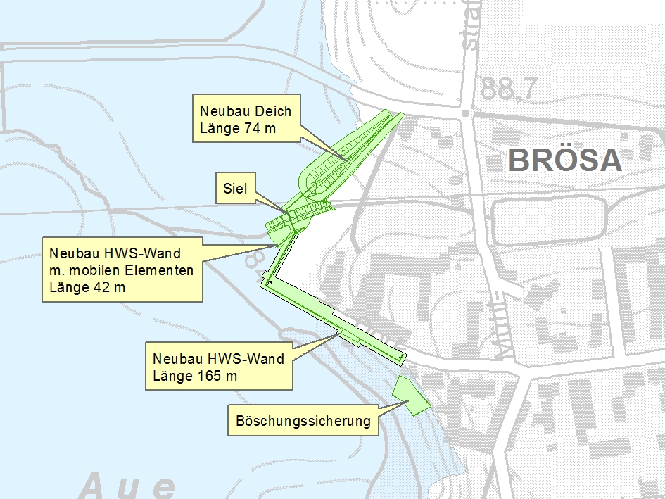 HWS-Anlage Ortslage Br�sa